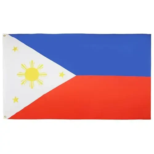 AZ FLAG - Philippines Flag - 2x3 Ft - 100D Polyester Filipino Banner with Two Metal Grommets - Fade Resistant - Vivid Colors - 2' x 3' Feet - 90x60 Cm 