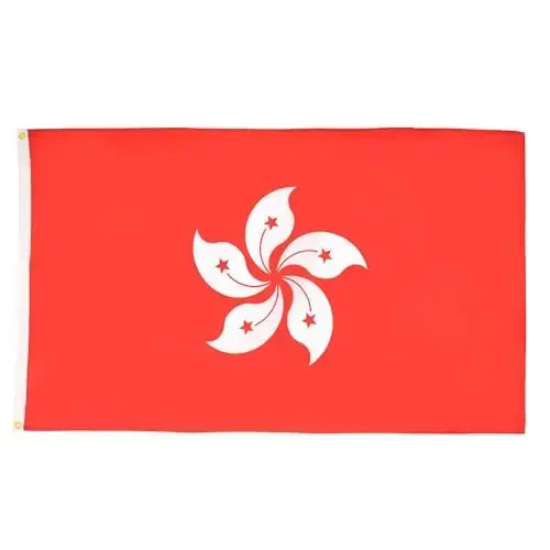 AZ FLAG - Hong Kong Flag - 3x5 Ft - 100D Polyester Hong Konger Banner with Two Metal Grommets - Fade Resistant - Vivid Colors - 3' x 5' Feet - 150x90 Cm - AZ FLAG