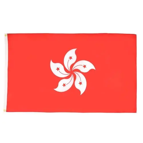 AZ FLAG - Hong Kong Flag - 3x5 Ft - 100D Polyester Hong Konger Banner with Two Metal Grommets - Fade Resistant - Vivid Colors - 3' x 5' Feet - 150x90 Cm - 1