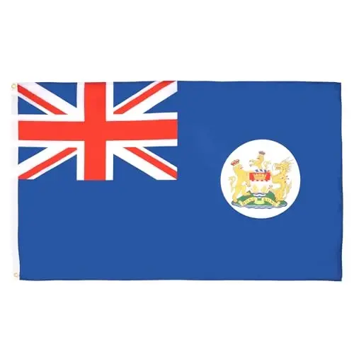 AZ BAYRAĞI - Hong Kong Eski Bayrağı - 3x5 Ft - 100D Polyester Eski Hong Konglu Afişi İki Metal Halkalı - Solmaya Dirençli - Canlı Renkler - 3' x 5' Feet - 150x90 Cm - 1