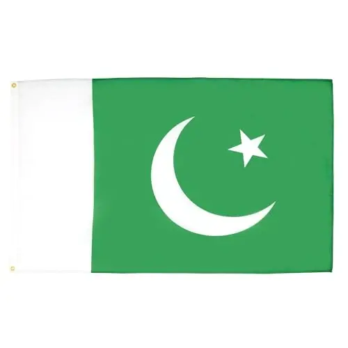 AZ BAYRAĞI - Pakistan Bayrağı - 3x5 Ft - İki Metal Halkalı 100D Polyester Pakistan Afişi - Solmaya Dayanıklı - Canlı Renkler - 3' x 5' Feet - 150x90 Cm 