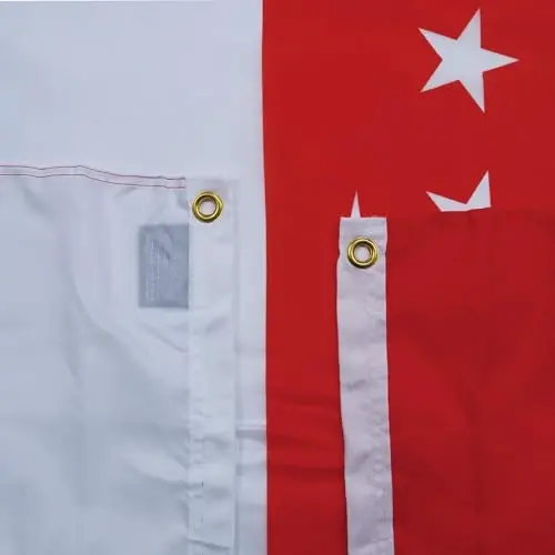 AZ FLAG - Singapore Flag - 2x3 Ft - 100D Polyester Singaporean Banner with Two Metal Grommets - Fade Resistant - Vivid Colors - 2' x 3' Feet - 90x60 Cm - AZ FLAG (1)