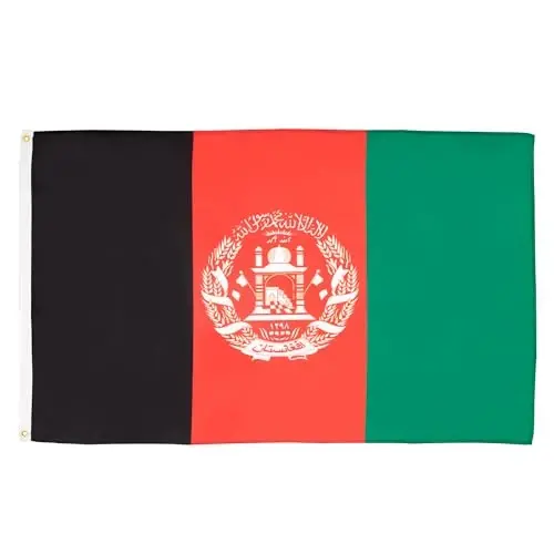 AZ FLAG - Afghanistan Flag - 3x5 Ft - 100D Polyester Afghan Banner With Two Metal Grommets - Fade Resistant - Vivid Colors - 3' x 5' Feet - AZ FLAG