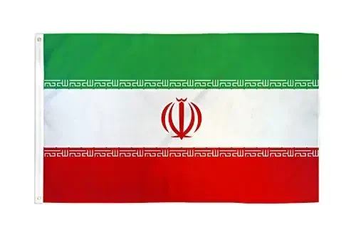 AZ FLAG - Iran Flag - Large 5x8 Ft - 100D Polyester Iranian - Persian Big Banner with Two Metal Grommets - Fade Resistant - Vivid Colors - 5' x 8' Feet - 250x150 Cm - AZ FLAG
