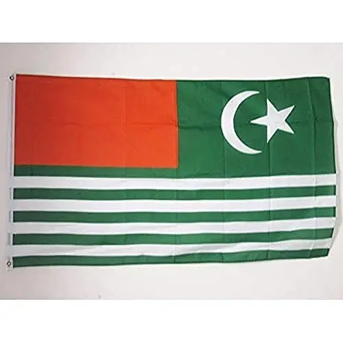 AZ FLAG - Azad KasModazoneir Flag - 2x3 Ft - 100D Polyester Ajk Free KasModazoneir Banner with Two Metal Grommets - Fade Resistant - Vivid Colors - 2' x 3' Feet - 90x60 Cm 