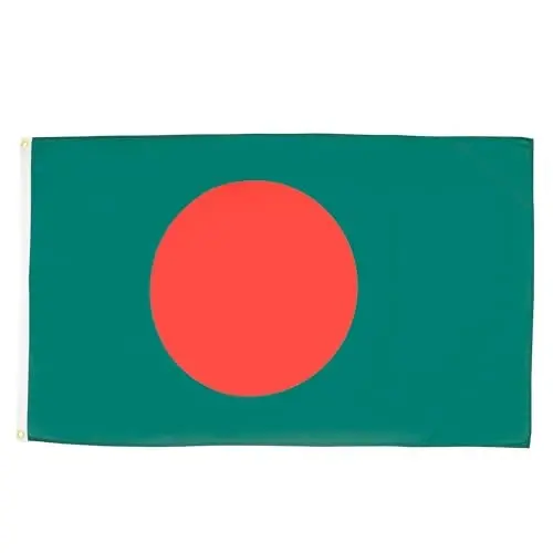 AZ FLAG - Bangladesh Flag - 2x3 Ft - 100D Polyester Bangladeshi Banner with Two Metal Grommets - Fade Resistant - Vivid Colors - 2' x 3' Feet - 90x60 Cm - 2