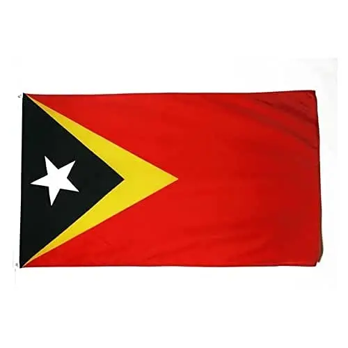 AZ FLAG - East Timor Flag - 3x5 Ft - 100D Polyester East Timorese Banner with Two Metal Grommets - Fade Resistant - Vivid Colors - 3' x 5' Feet - 150x90 Cm - AZ FLAG