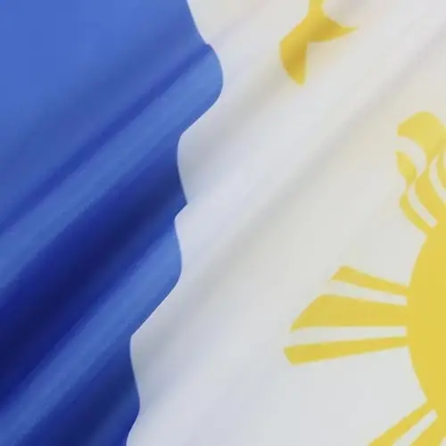AZ FLAG - Filippin bayrog'i - 3x5 Ft - 100D Polyester Filippin banneri ikkita metall halqa bilan - Rang o'chishiga chidamli - Yorqin ranglar - 3' x 5' Feet - 150x90 Sm - 3