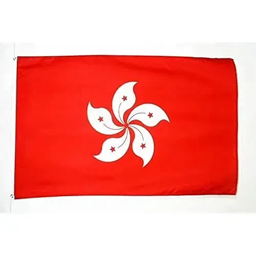 AZ FLAG - Hong Kong Flag - 2x3 Ft - 100D Polyester Hong Konger Banner with Two Metal Grommets - Fade Resistant - Vivid Colors - 2' x 3' Feet - 90x60 Cm 