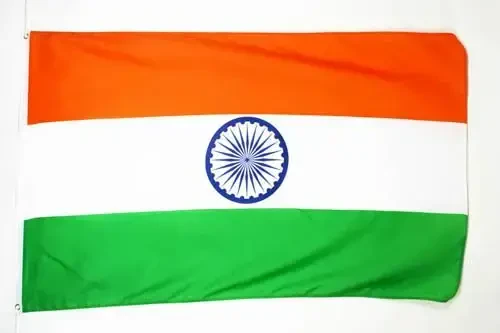AZ FLAG - India Flag - 3x5 Ft - 100D Polyester Indian Banner with Two Metal Grommets - Fade Resistant - Vivid Colors - 3' x 5' Feet - 150x90 Cm - AZ FLAG