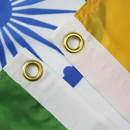 AZ FLAG - India Flag - Large 5x8 Ft - 100D Polyester Indian Big Banner with Two Metal Grommets - Fade Resistant - Vivid Colors - 5' x 8' Feet - 250x150 Cm - 8