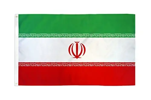 AZ FLAG - Iran Flag - 2x3 Ft - 100D Polyester Iranian - Persian Banner with Two Metal Grommets - Fade Resistant - Vivid Colors - 2' x 3' Feet - 90x60 Cm - 3