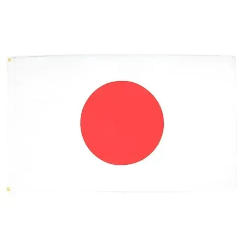 AZ FLAG - Japan Flag - 3x5 Ft - 100D Polyester Japanese Banner with Two Metal Grommets - Fade Resistant - Vivid Colors - 3' x 5' Feet - 150x90 Cm - 1