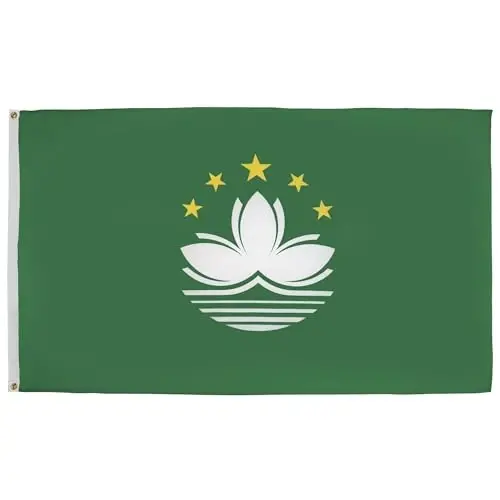 AZ FLAG - Macau Flag - 2x3 Ft - 100D Polyester Macanese Banner with Two Metal Grommets - Fade Resistant - Vivid Colors - 2' x 3' Feet - 90x60 Cm - AZ FLAG