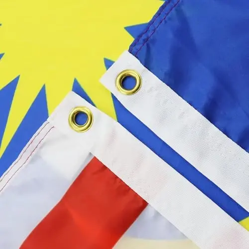 AZ FLAG - Malaysia Flag - 3x5 Ft - 100D Polyester Malaysian Banner with Two Metal Grommets - Fade Resistant - Vivid Colors - 3' x 5' Feet - 150x90 Cm - 2
