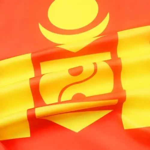 AZ FLAG - Mongoliya Bayrog'i - 2x3 Ft - 100D Polyester Mo'g'uliston Bannersi Ikki Metal Grommet bilan - Rang berishga chidamli - Yorqin Ranglar - 2' x 3' Feet - 90x60 Sm - 3