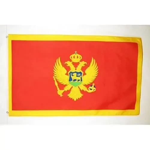 AZ FLAG - Montenegro Flag - 2x3 Ft - 100D Polyester Montenegrin Banner with Two Metal Grommets - Fade Resistant - Vivid Colors - 2' x 3' Feet - 90x60 Cm - 1