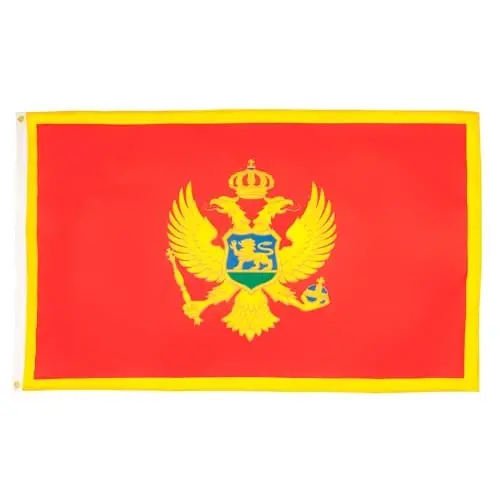 AZ FLAG - Montenegro Flag - 2x3 Ft - 100D Polyester Montenegrin Banner with Two Metal Grommets - Fade Resistant - Vivid Colors - 2' x 3' Feet - 90x60 Cm - 1