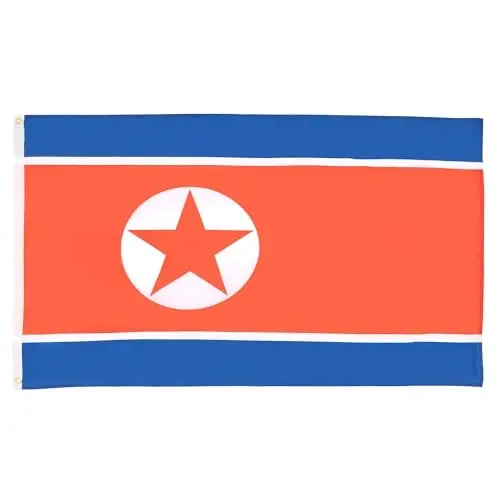 AZ FLAG - North Korea Flag - 3x5 Ft - 100D Polyester North Korean Banner with Two Metal Grommets - Fade Resistant - Vivid Colors - 3' x 5' Feet - 150x90 Cm - 1