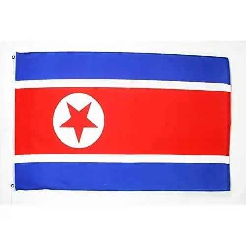 AZ FLAG - North Korea Flag - 3x5 Ft - 100D Polyester North Korean Banner with Two Metal Grommets - Fade Resistant - Vivid Colors - 3' x 5' Feet - 150x90 Cm - 4