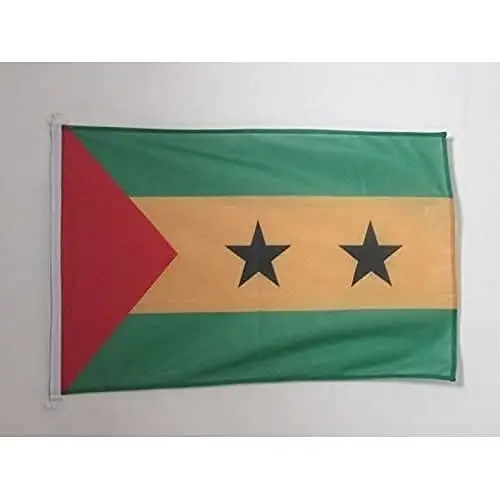AZ FLAG Sao Tomé and Principe Boat Flag 12x18 in Plastic Rings | Outdoor and marine use 45x30 cm. boat flag São Tomé e Príncipe mesh polyester - 1