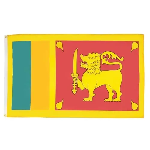 AZ FLAG - Shri-Lanka bayrog'i - 2x3 Ft - 100D Polyester Shri-Lanka banneri ikkita metall lyuvers bilan - Rang o'chishiga chidamli - Yorqin ranglar - 2' x 3' Feet - 90x60 Sm 