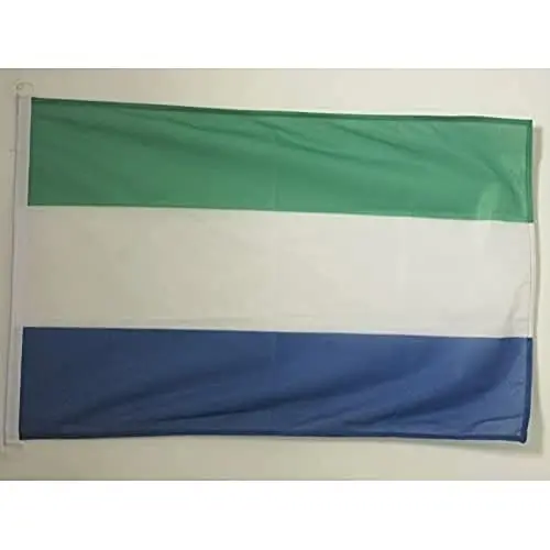 AZ FLAG Sierra Leone Boat Flag 12x18 in Mesh Polyester Plastic Rings | Outdoor and marine use Sierra Leonean 45x30 cm. boat flag weather resistant with double stitched seams and reinforced edges - 1