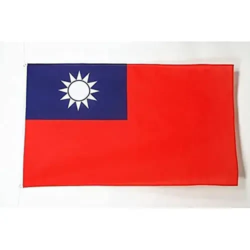 AZ FLAG - Taiwan Flag - 2x3 Ft - 100D Polyester Taiwanese Banner with Two Metal Grommets - Fade Resistant - Vivid Colors - 2' x 3' Feet - 90x60 Cm - 1