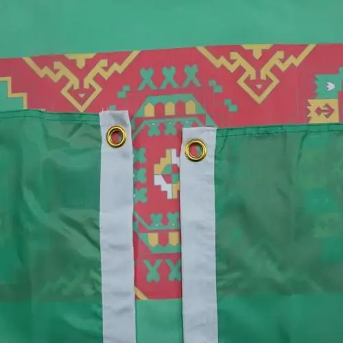 AZ FLAG - Turkmaniston Bayrog'i - 2x3 Ft - 100D Polyester Turkman Bannere Ikki Metal Grommet bilan - O'chishga chidamli - Yorqin Ranglar - 2' x 3' Feet - 90x60 Sm - AZ FLAG (1)