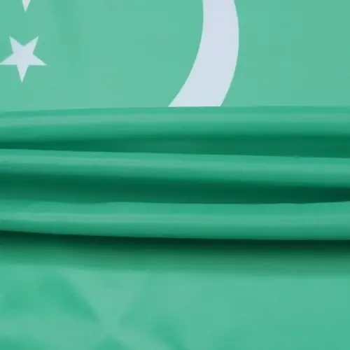 AZ FLAG - Turkmaniston Bayrog'i - 2x3 Ft - 100D Polyester Turkman Bannere Ikki Metal Grommet bilan - O'chishga chidamli - Yorqin Ranglar - 2' x 3' Feet - 90x60 Sm - 3