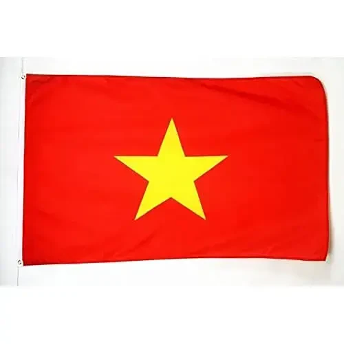AZ FLAG - Vietnam Flag - 2x3 Ft - 100D Polyester Vietnamese Banner with Two Metal Grommets - Fade Resistant - Vivid Colors - 2' x 3' Feet - 90x60 Cm 
