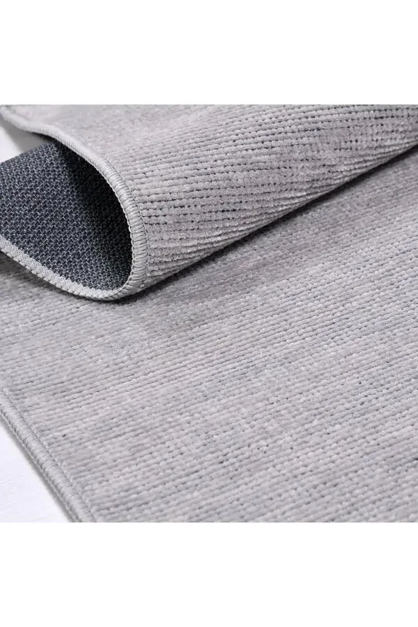 Azade Collection Soft Pattern Custom Size Velvet Thin Rug Runner Gray - 2