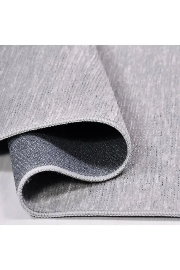 Azade Collection Soft Pattern Custom Size Velvet Thin Rug Runner Gray - 3