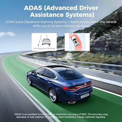 AZDOME Dual Dash Cam Front and Rear, 3 inch 2.5D IPS Screen Free 64GB Card Car Driving Recorder, 1080P FHD Dashboard Camera, Waterproof Backup Camera Night Vision, Park Monitor, G-Sensor, for Car Taxi - 3