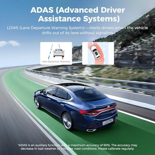 AZDOME Dual Dash Cam Front and Rear, 3 inch 2.5D IPS Screen Free 64GB Card Car Driving Recorder, 1080P FHD Dashboard Camera, Waterproof Backup Camera Night Vision, Park Monitor, G-Sensor, for Car Taxi - 3
