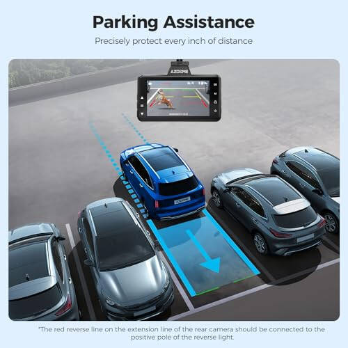 AZDOME Dual Dash Cam Front and Rear, 3 inch 2.5D IPS Screen Free 64GB Card Car Driving Recorder, 1080P FHD Dashboard Camera, Waterproof Backup Camera Night Vision, Park Monitor, G-Sensor, for Car Taxi - 5