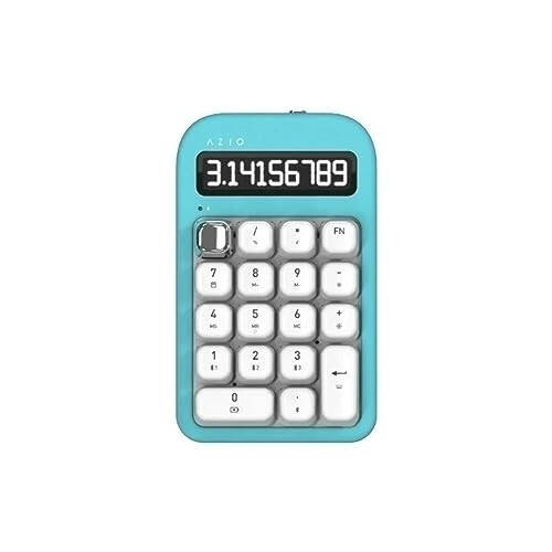 Azio IZO Wireless BT5 NumPad/Calculator, Pre-Lubed Red Switch, Mint Daisy (IN409), Small - 1