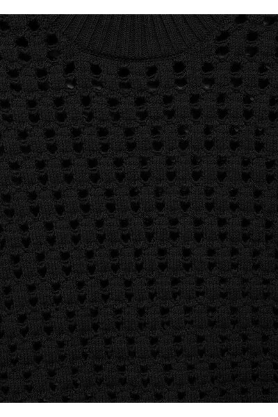 Ажурная вязаная блуза - 12