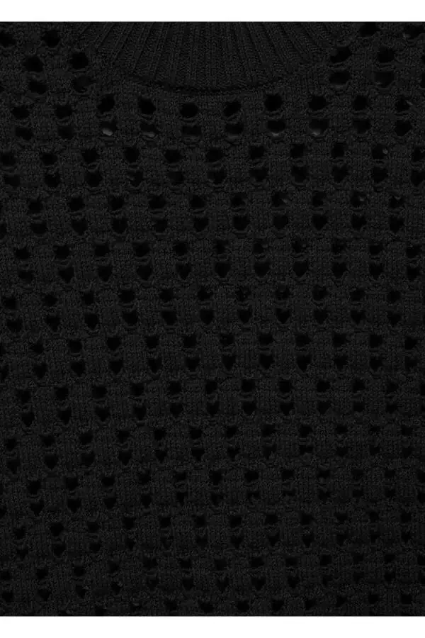 Ажурная вязаная блуза - 5