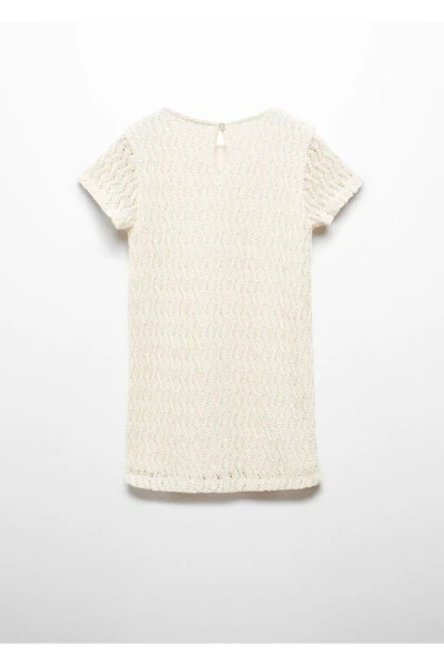 Ажурный вязаный свитер - 4