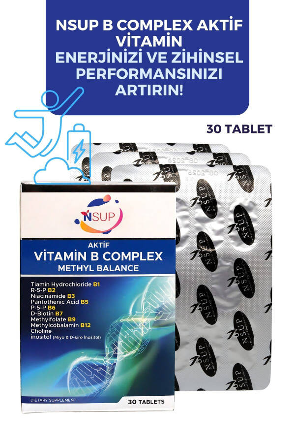 B Complex Active Vitamin B1 + B2 + B3 + B5 + B7 8681097401318 - 1