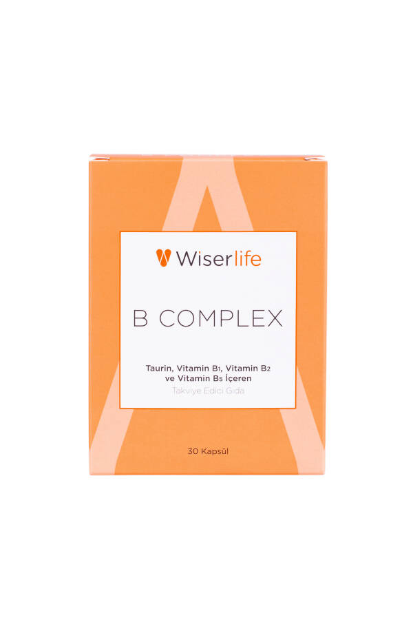 B Complex Taurine, B1, B2 and B5 Supplement Food 30 Capsules - 10