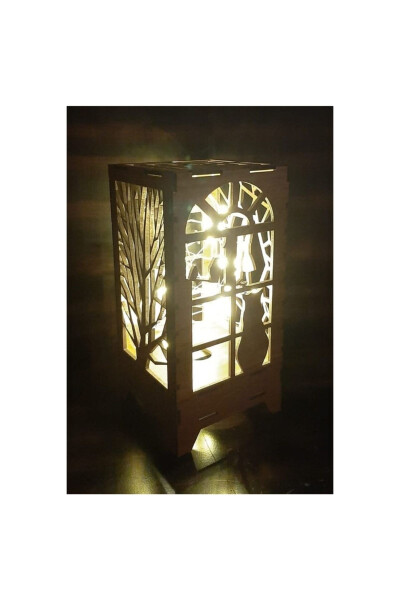 B. Decorative Wooden Table Ornament Battery-Powered Fairy LED Lamp, Christmas Gift, Gift Lamp-B - 3