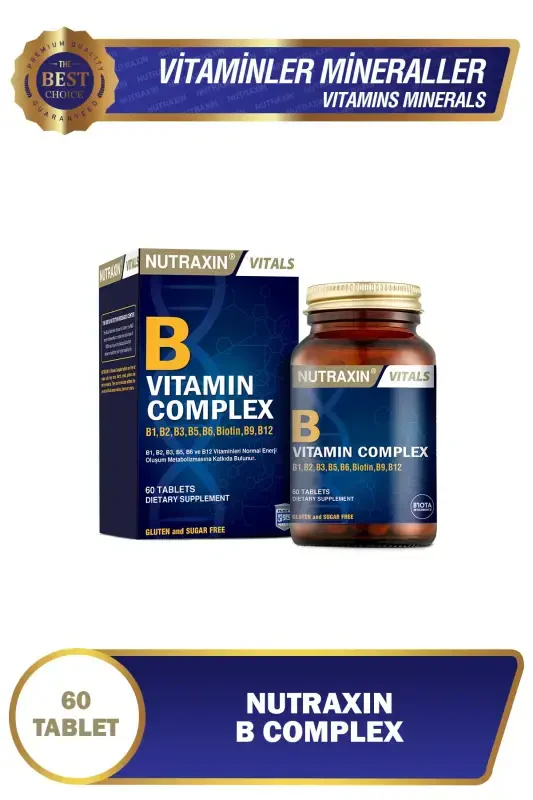 B Kompleks Vitamin 60 Tablet B1, B2, B3, B5, B6, B12 - 2