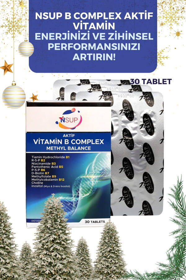 B Kompleksi Aktif Vitamin B1 + B2 + B3 + B5 + B7 8681097401318 - 1