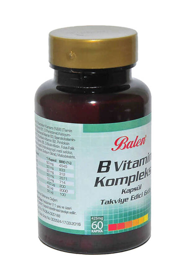 B Vitamin Complex 425 Mg 60 Capsules B12 - 5