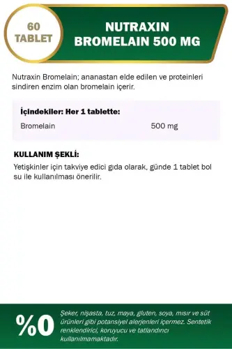 B Complex 60 Tablet + Bromelain Ananas 60 Kapsül - 3