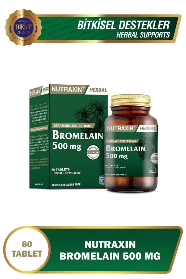 B1, B2, B3, B5, B6, B12 ni o'z ichiga olgan B vitaminlari kompleksi 60 tablet + Bromelain ananas 60 kapsula - 2