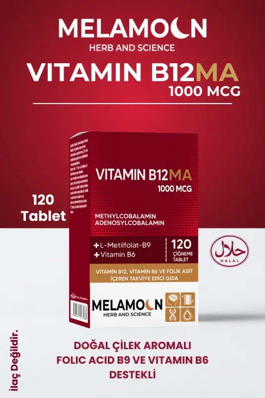 B12, B6 and Folic Acid: Nervous System, Pregnancy and Blood Formation Support 1000mcg - 1