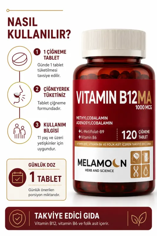 B12, B6 и Фолиевая Кислота: Поддержка нервной системы, беременности и кроветворения 1000мкг - 4